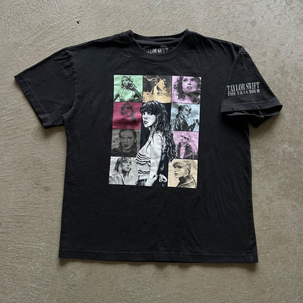 Taylor Swift The Eras Tour Shirt Size Medium Black Official Merch Pop Concert